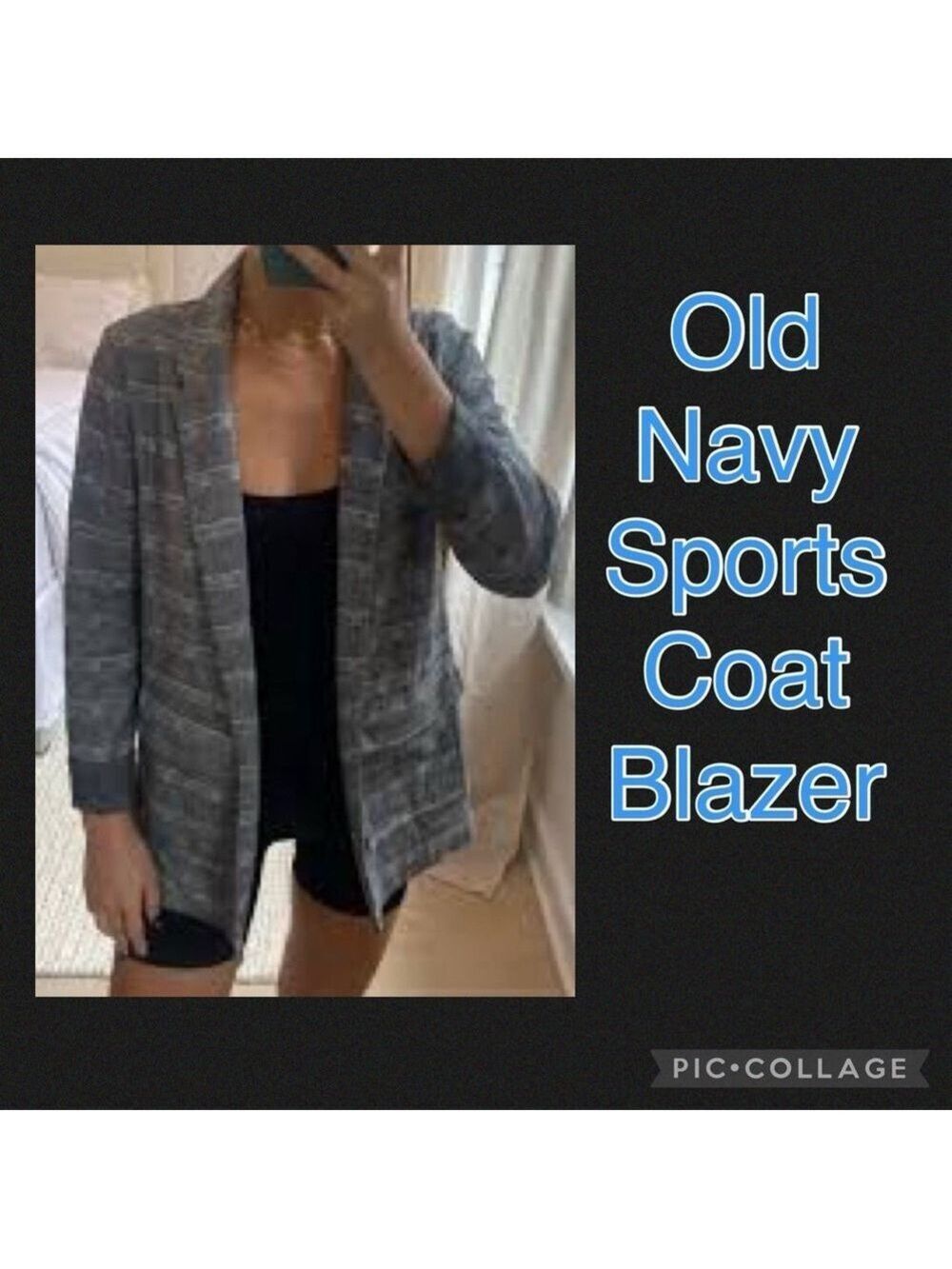 Old Navy • Blazer • sports coat jacket • super soft • plaid •